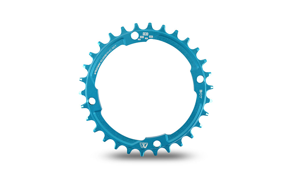 Corona E13 104BCD Aluminio Azul 30T – MTB Ligera