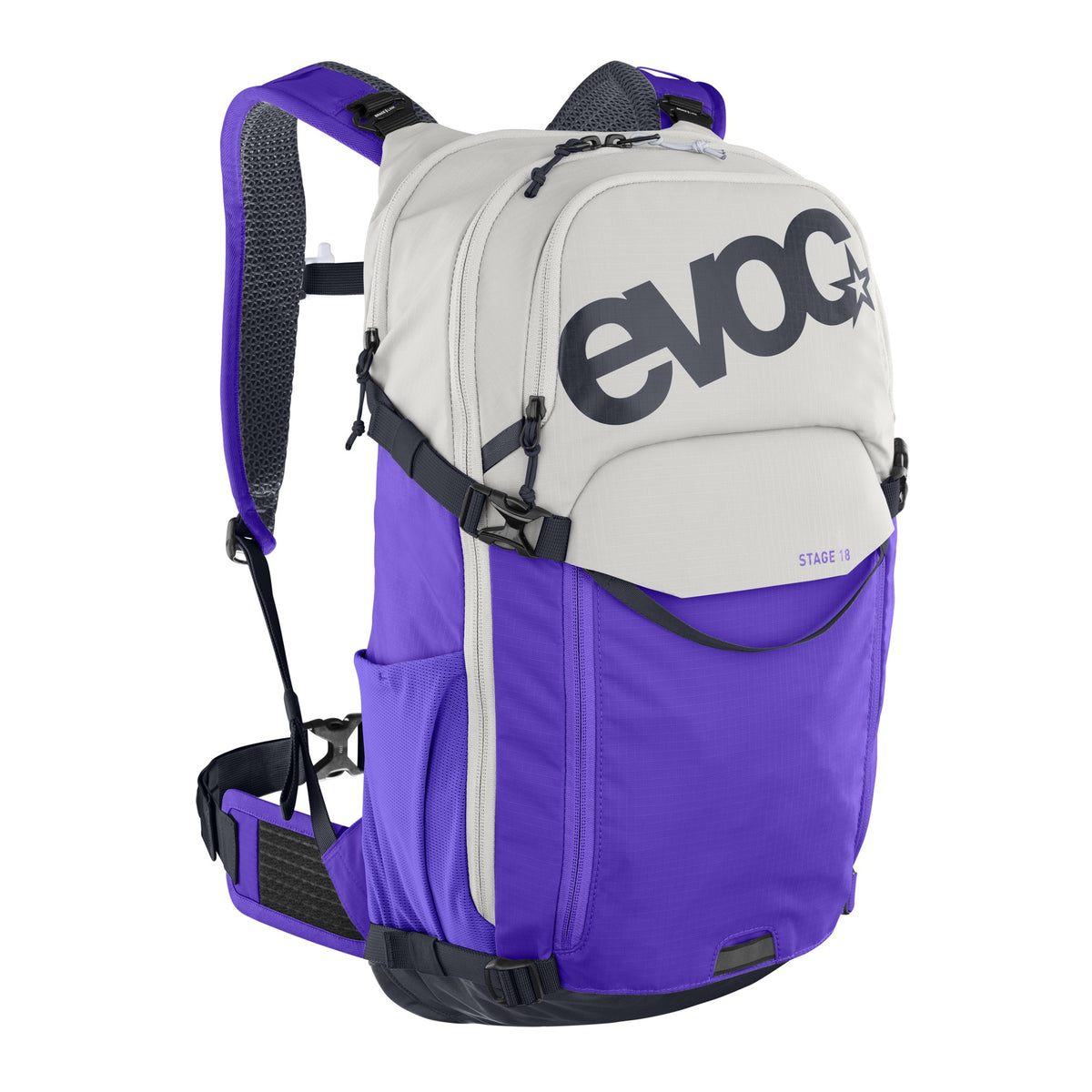 Mochila Hidratación EVOC Stage 18L Sand Violeta MTB