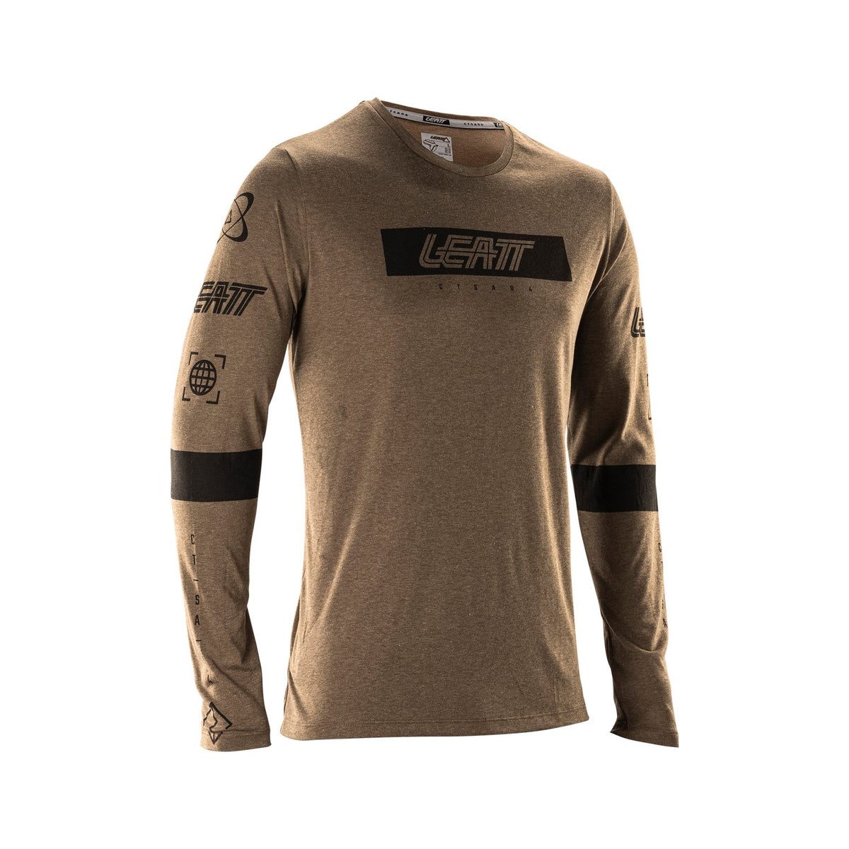 Jersey Leatt MTB Gravity 3.0 Manga Larga Café Arcilla