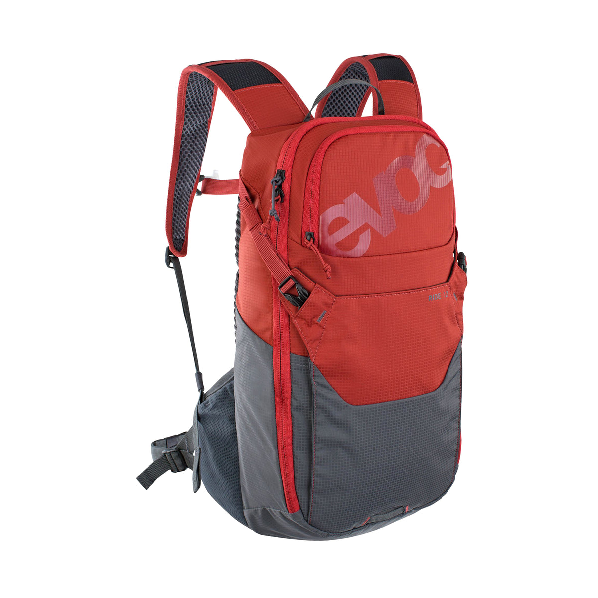 Mochila EVOC Ride 12L Chile Red Gris – Hidratación MTB