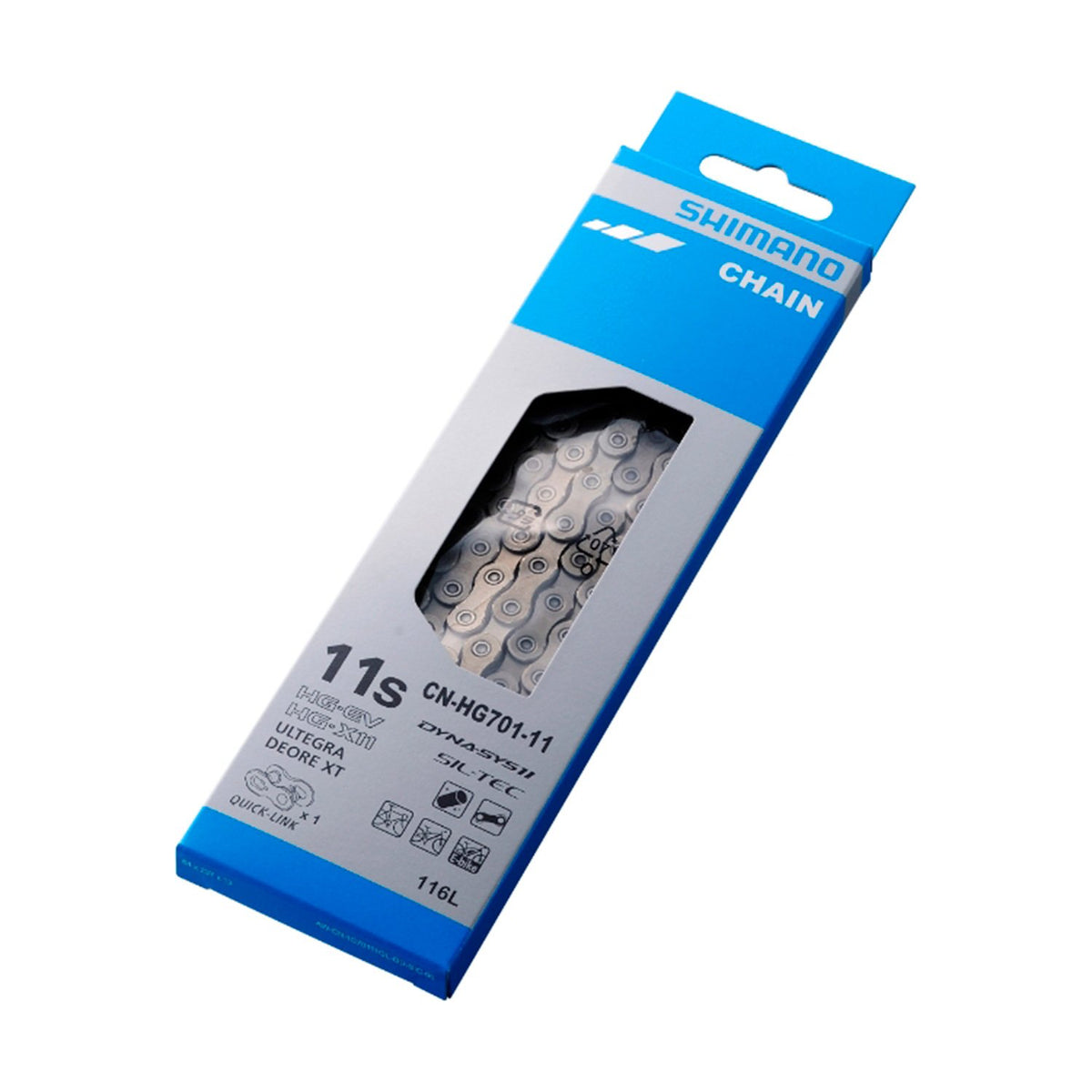 Cadena Shimano CN-HG701-11, FOR 11-SPEED(ROAD/MTB/E-BIKE Compatible), 126 Links(w/quick-link, SM-CN9