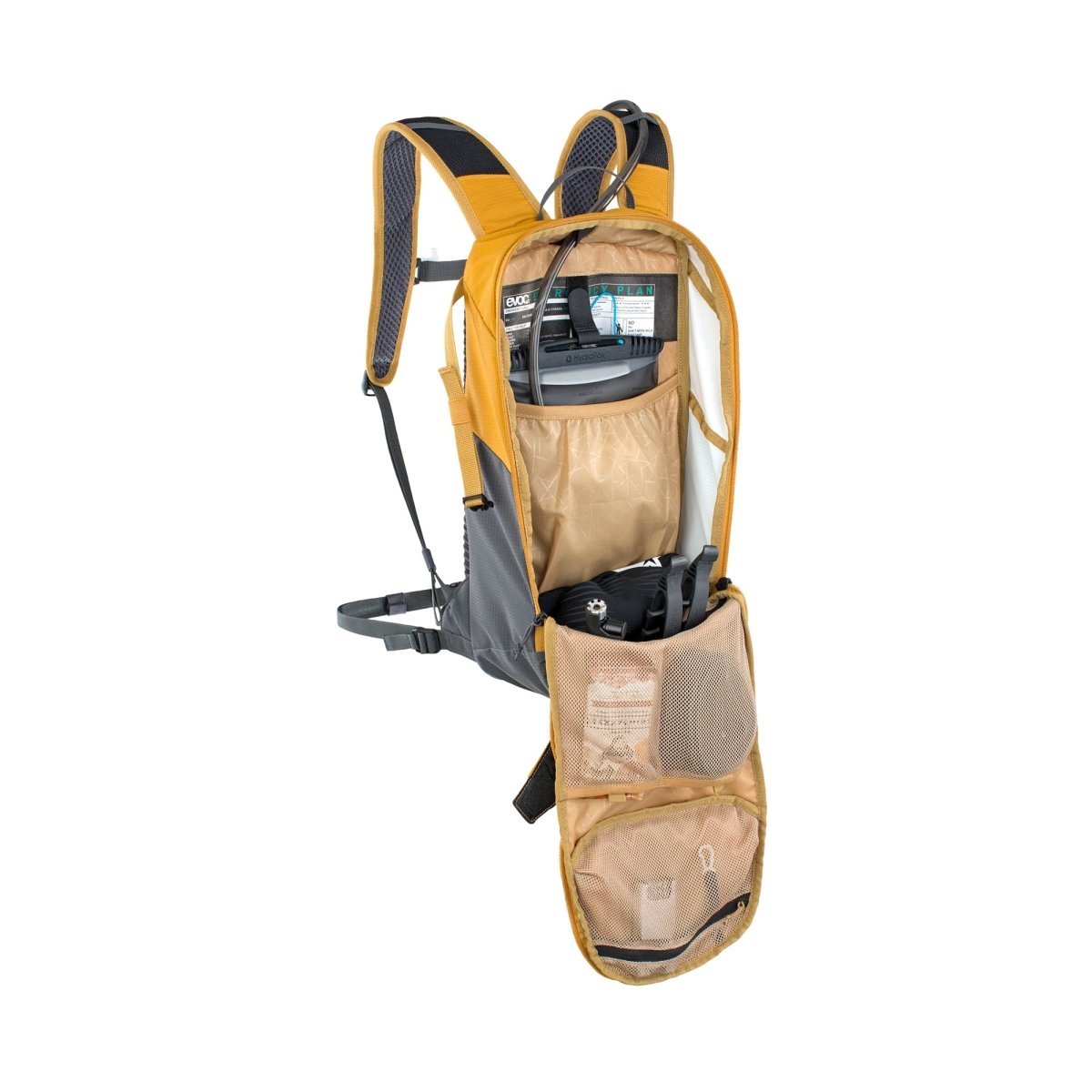 Mochila EVOC Ride 8 + Bolsa 2L Loam Carbon Gris - FIERRIDE