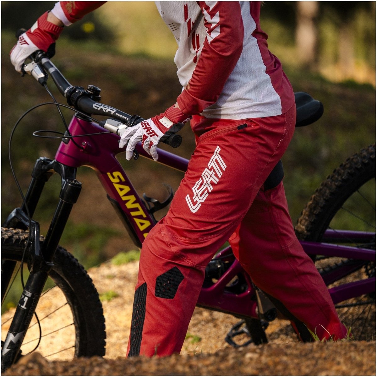 Pantalón Leatt MTB Gravity 3.0 Mujer Rojo Racing - FIERRIDE