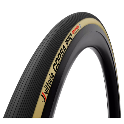 NEUMÁTICO VITTORIA CORSA PRO TLR PLEGABLE 700x28 BLACK/CREAM