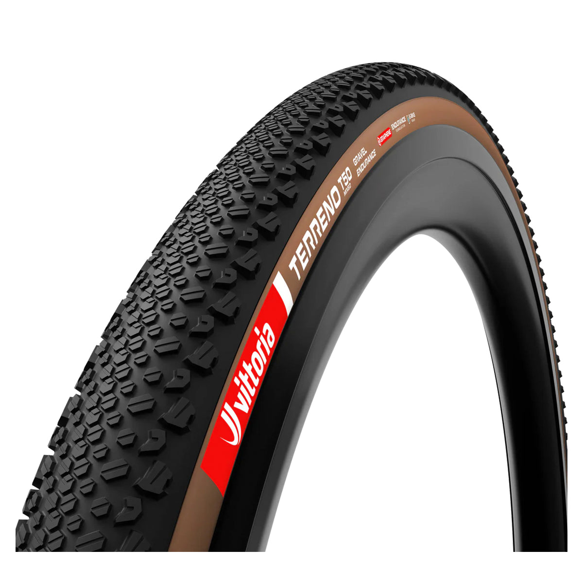 NEUMÁTICO VITTORIA TERRENO T50 MIXED 40-622 GRAVEL ENDURANCE BROWN-BLK-BLK G2.0 700X40C TLR GRAPHEN