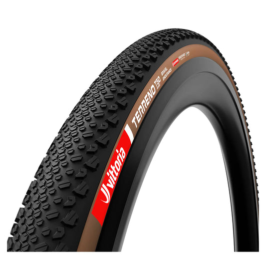 NEUMÁTICO VITTORIA TERRENO T50 MIXED 40-622 GRAVEL ENDURANCE BROWN-BLK-BLK G2.0 700X40C TLR GRAPHEN