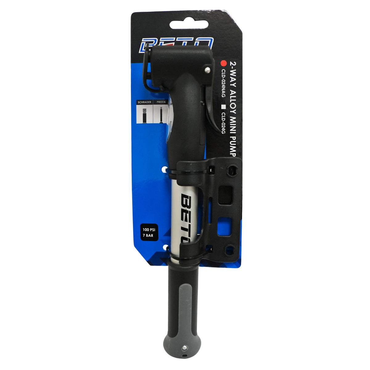 Bombín Aluminio Beto CLD-024NAG – 100 PSI con Manómetro Doble Acción