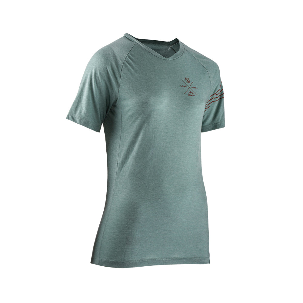 Jersey Leatt MTB Mujer AllMtn 2.0 Manga Corta Pistacho