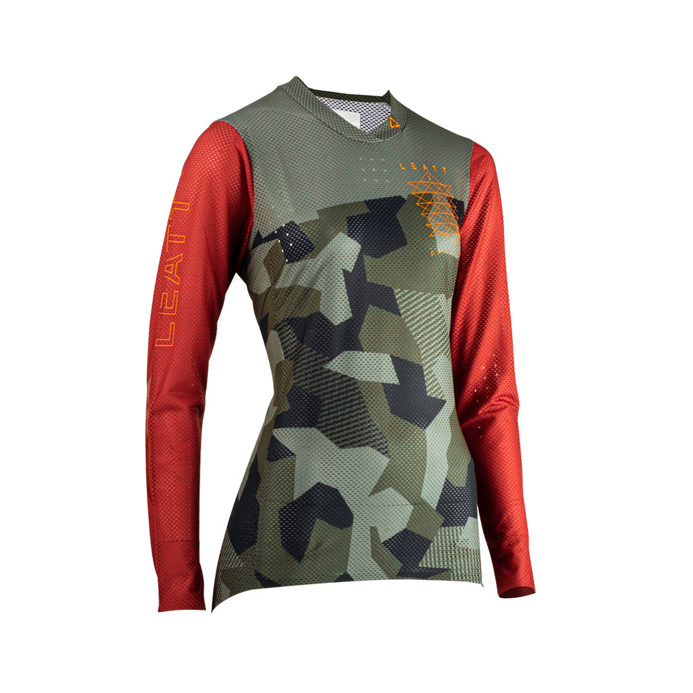 Jersey Leatt Gravity 4.0 Manga Larga Mujer Camo V23