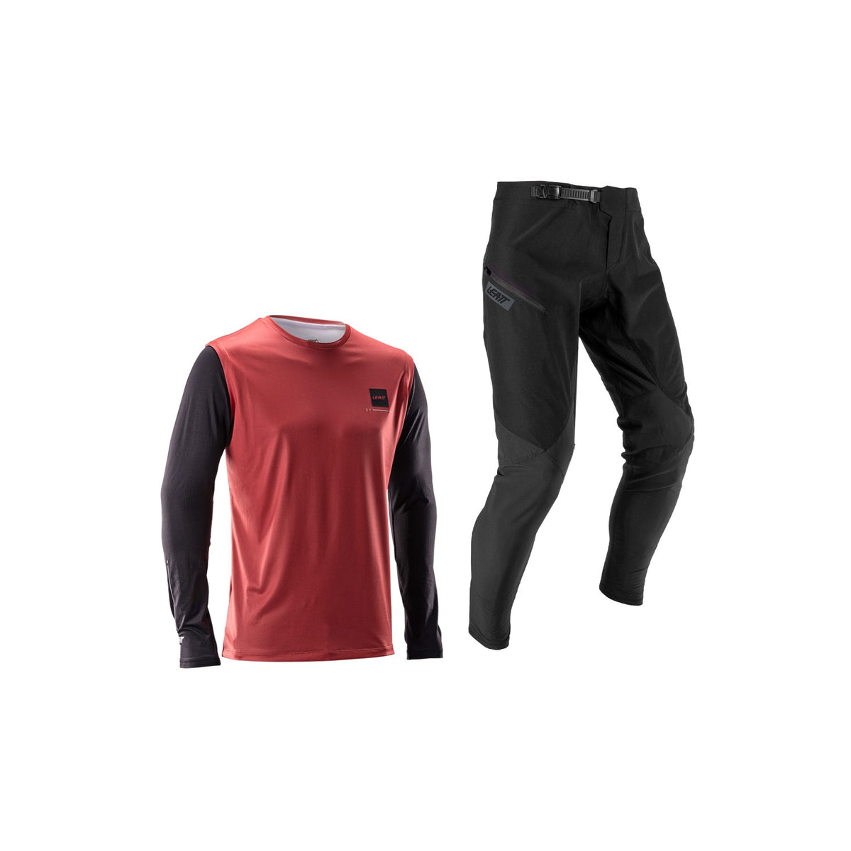 Kit Leatt MTB Ride Gravity 1.0 Infantil JR Mini Polvo Rojo XXS 100-110cm