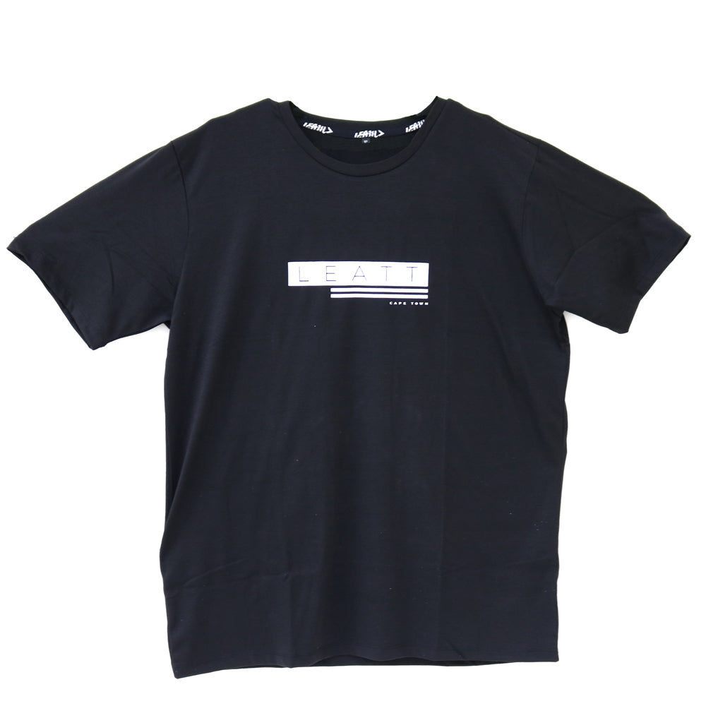 Polera Leatt Logo Blanco Negro M | Lifestyle MTB