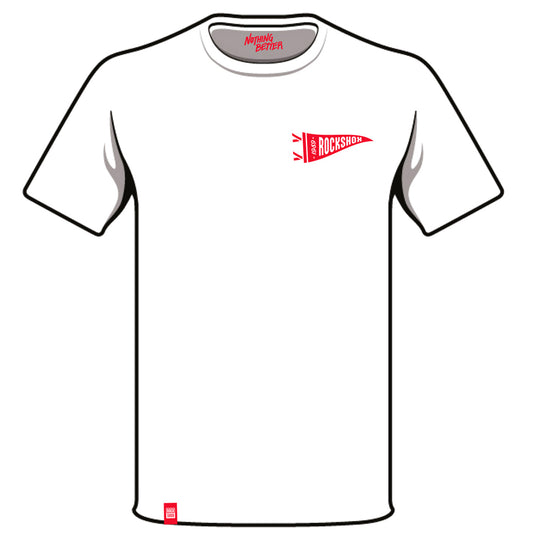 polera ROCK SHOX Pennant Blanco S