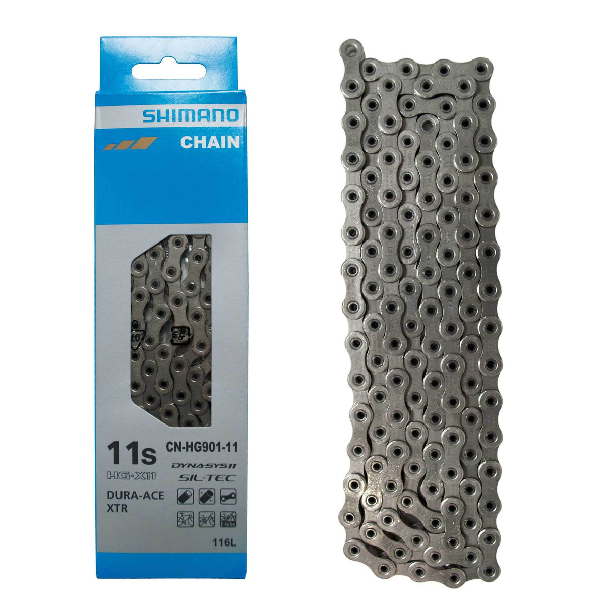 Cadena Shimano CN-HG9 11 Velocidades Compatible con: Road / MTB / E-bike - 116 Links C/quick Link