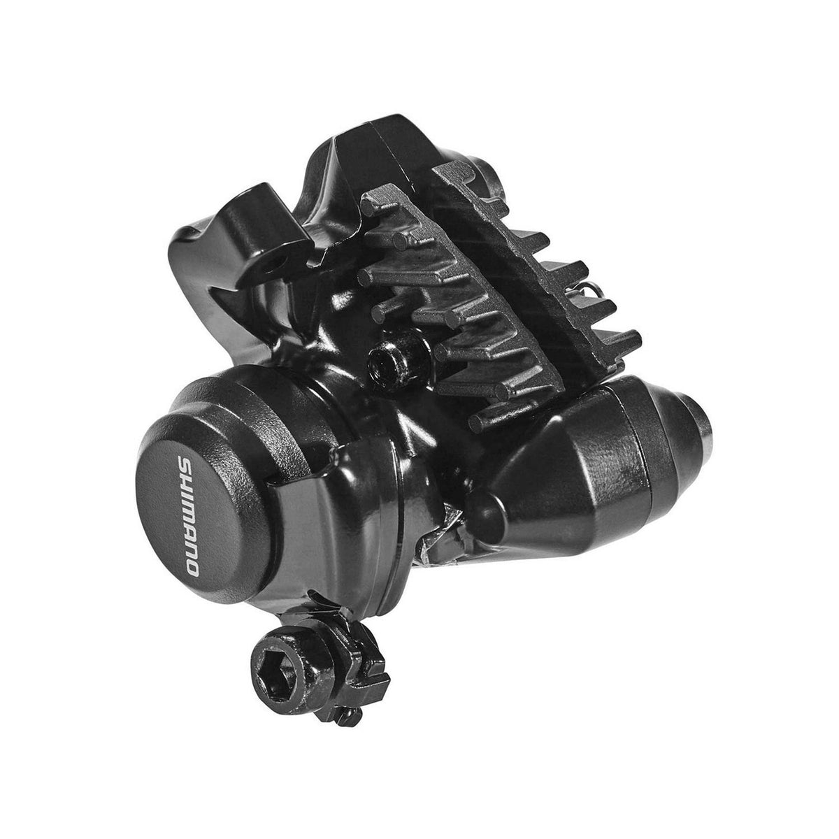 Caliper Del. Mecanico Shimano BR-RS305, W / L02A Resin Pad(w / FIN W/bracket FOR 140/160MM Rotor, BL