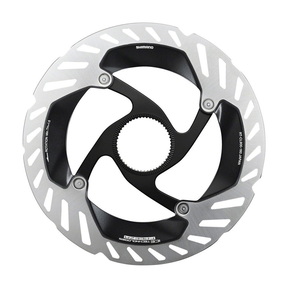Rotor Freno Disco Shimano RT-CL900, S 160MM, W/lock Ring(internal Serration), Ind.pack IRTCL900SI