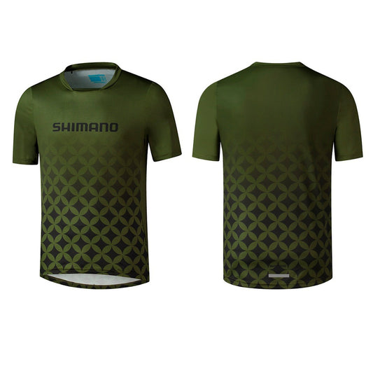 Jersey Shimano Myoko Manga Corta – Verde Khaki para MTB