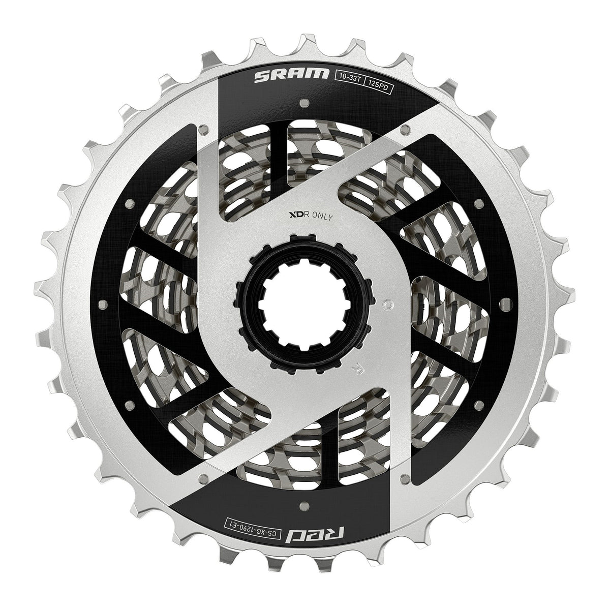 Piñón SRAM XDR RED E1 X-Dome XG1290 12V 10-33T Plateado