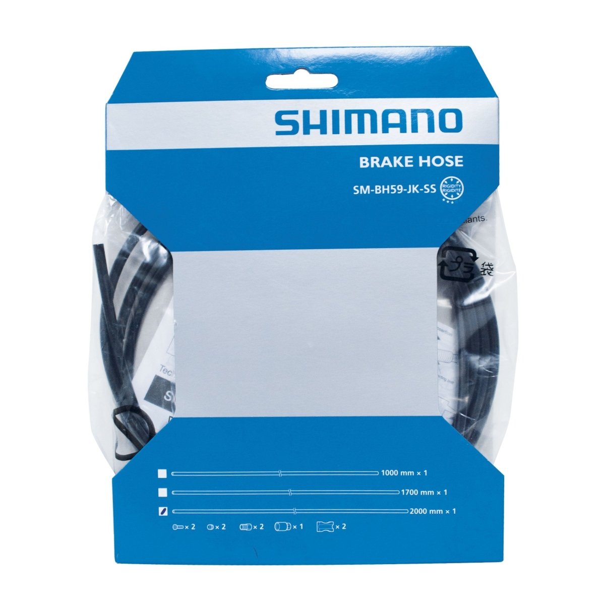 CABLE FRENO HIDRAULICO SHIMANO TRAS. SM-BH59-JK-SS, MTB, 2000MM NEGRO NOT ASSEMBLED,W/CONNECTING UNI - FIERRIDE