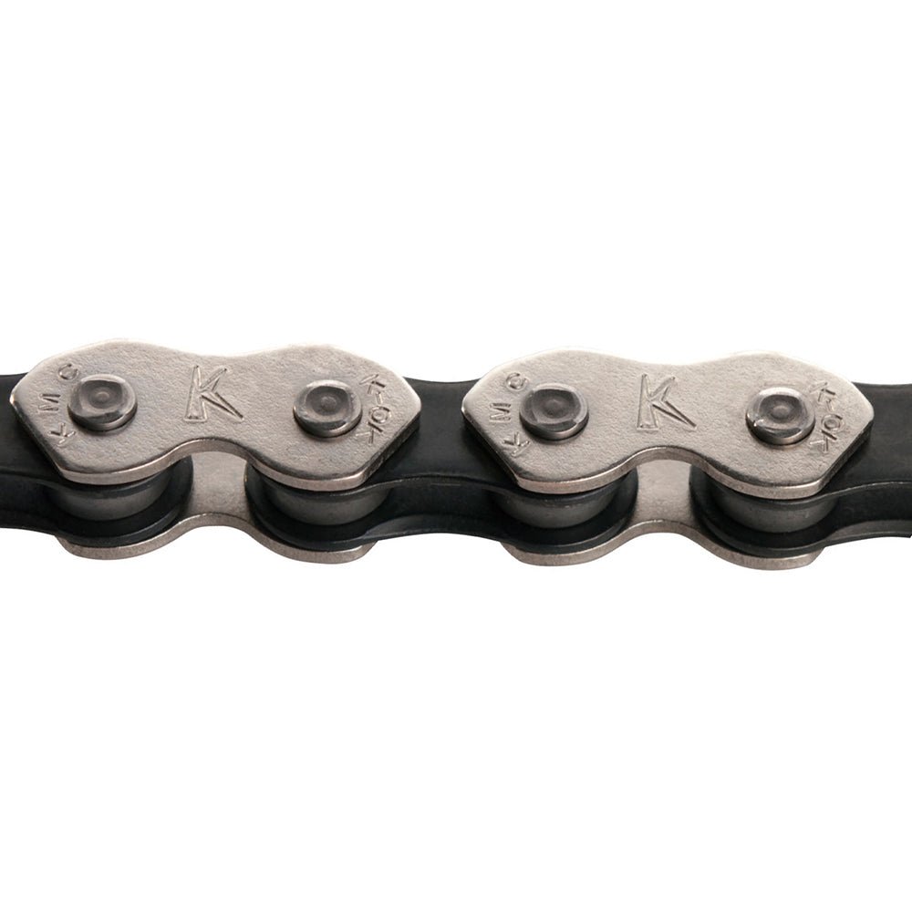 Cadena KMC K710 BMX 1 Velocidad 1/2x1/8" 112L Negra Cromada - FIERRIDE