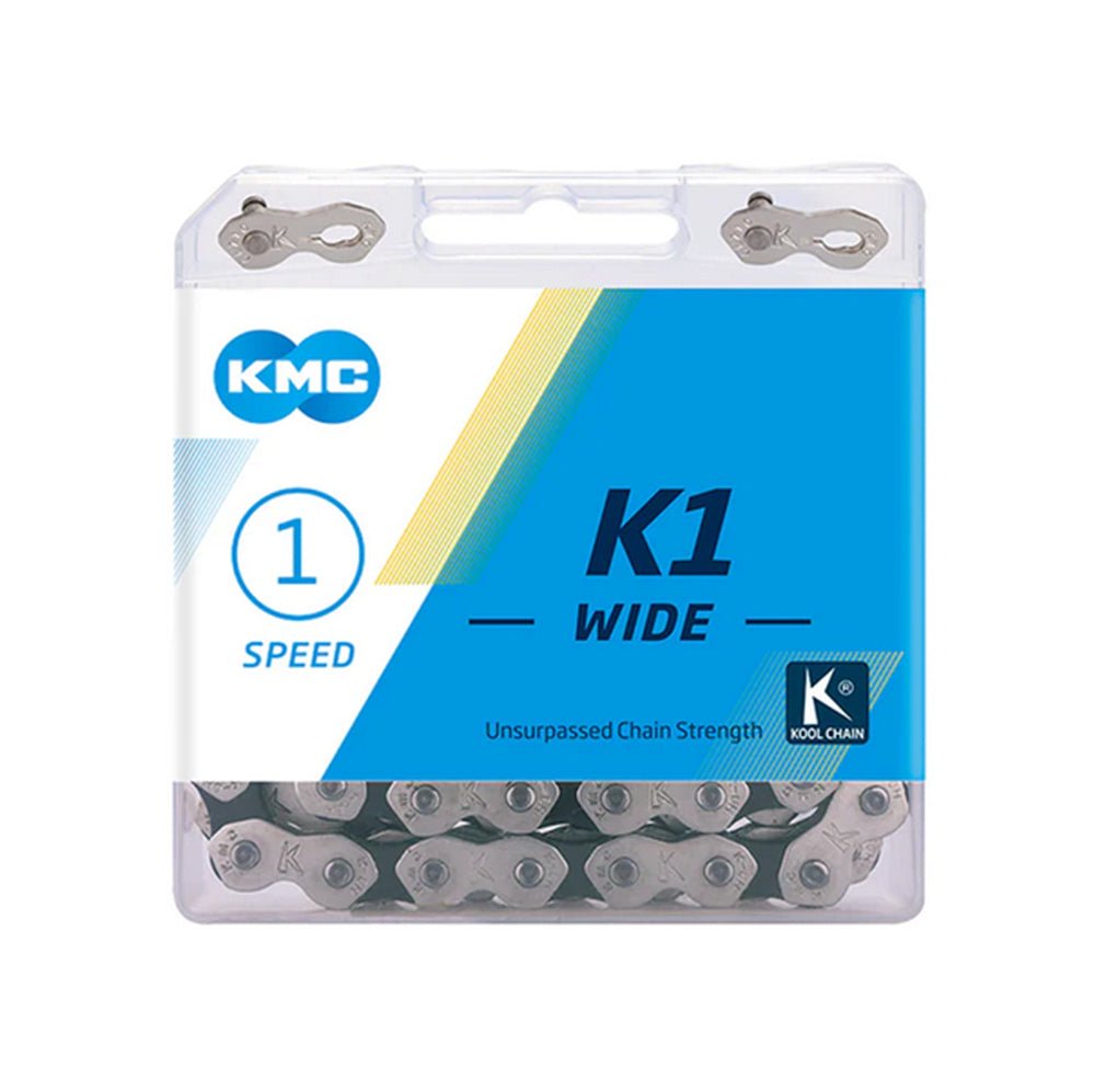 Cadena KMC K710 BMX 1 Velocidad 1/2x1/8" 112L Negra Cromada - FIERRIDE