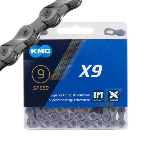 Cadena KMC X9 EPT 9 Velocidades Anticorrosión Shimano/SRAM/Campagnolo - FIERRIDE