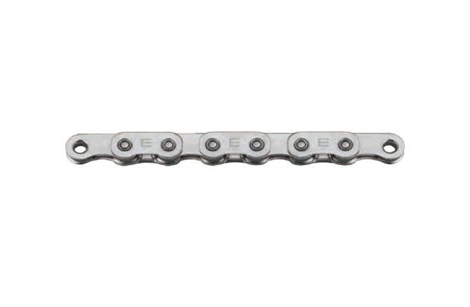 Cadena SunRace CN12E1 Flat Top 12V 126 eslabones Q/link plateada - FIERRIDE