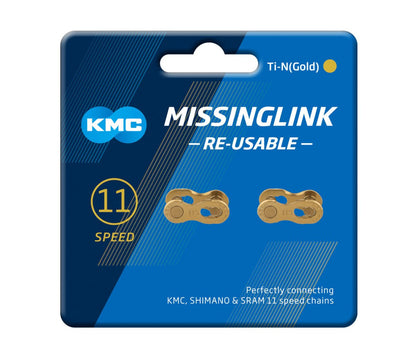 Conector KMC Missing Link 11V Ti-Gold (2 unidades) - FIERRIDE