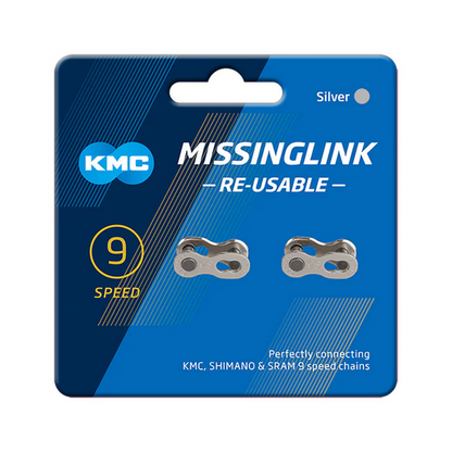 Conector KMC Missing Link 9V Titanio (2 unidades) - FIERRIDE