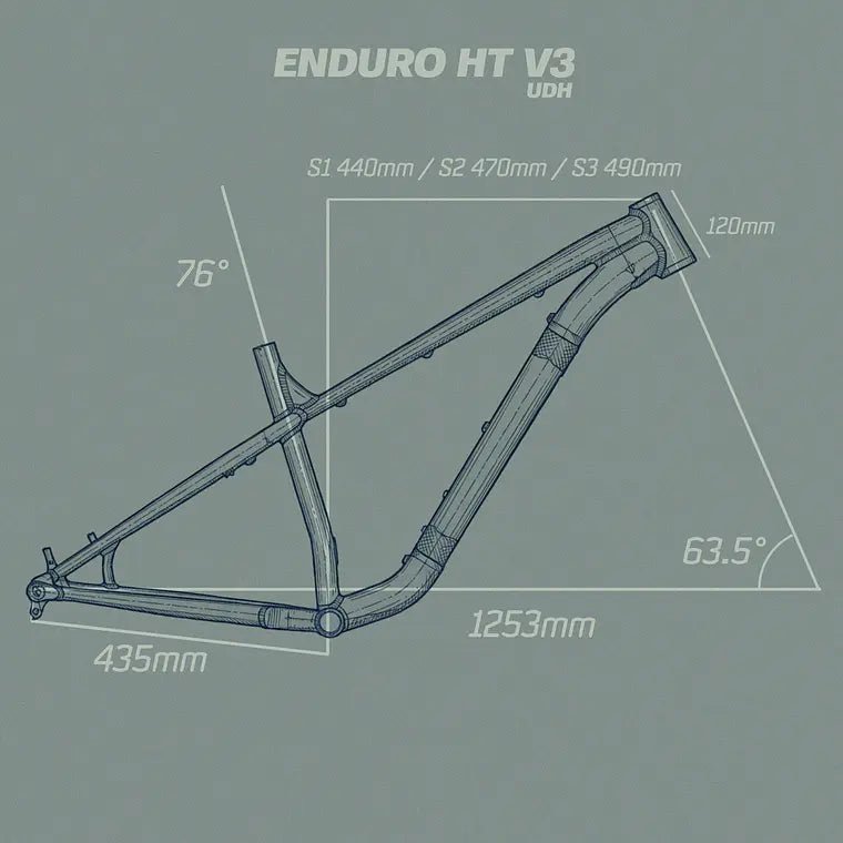 Cuadro 715 Industries ENDURO HT 29er V3 UDH - FIERRIDE