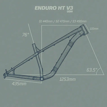 Cuadro 715 Industries ENDURO HT 29er V3 UDH - FIERRIDE