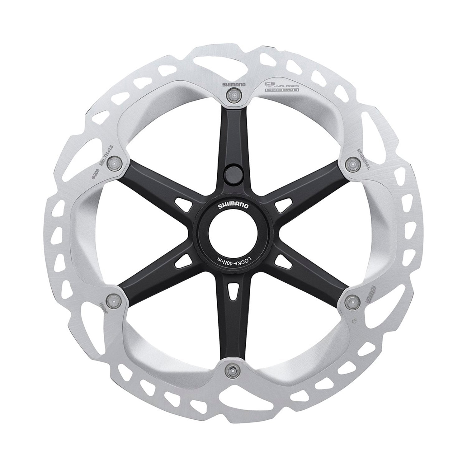 Disco rotor de freno Shimano RTEM810 180mm - 203mm Center Lock Internal Serration - FIERRIDE
