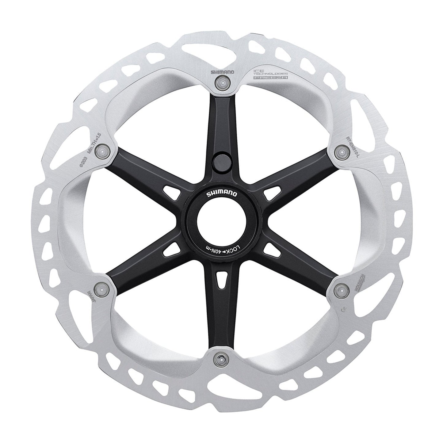 Disco rotor de freno Shimano RTEM810 180mm - 203mm Center Lock Internal Serration - FIERRIDE