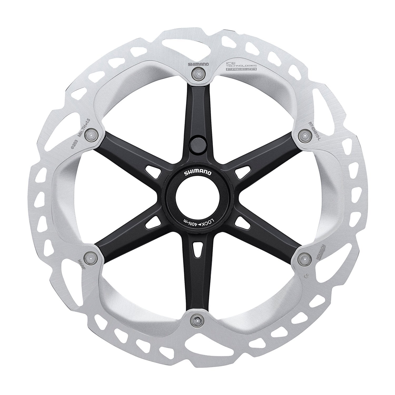 Disco rotor de freno Shimano RTEM810 180mm - 203mm Center Lock Internal Serration - FIERRIDE