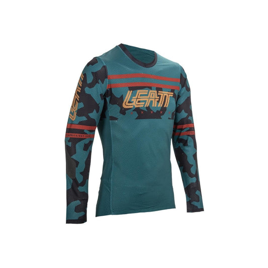 Jersey Leatt MTB Gravity 4.0 V25 Manga Larga Teal - FIERRIDE
