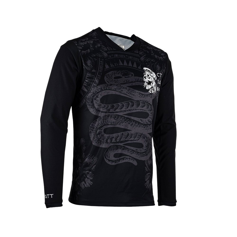 Jersey Leatt MTB Manga Larga Gravity 3.0 V23 Negro XS 36US 46EU - FIERRIDE