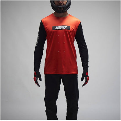 Jersey Leatt MTB Manga Larga Gravity 8.0 Rojo Racing - FIERRIDE