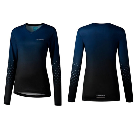 Jersey Shimano Saiko Mujer Manga Larga Morado Metálico Talla M - FIERRIDE