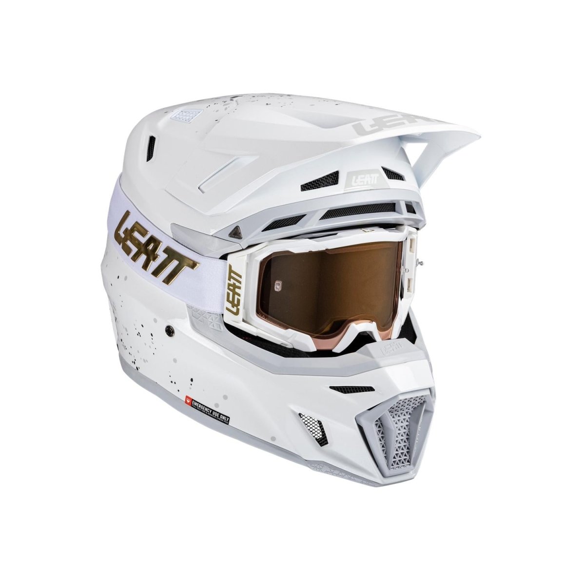 Kit Leatt Casco Moto 8.5 Antiparra 5.5 V25 Blanco S 55-56cm - FIERRIDE