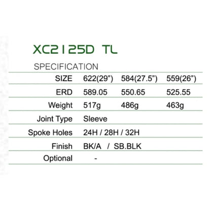 Llanta Weinmann XC2125D Ruta 700C 32H Presta Negro - FIERRIDE
