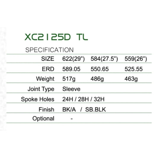 Llanta Weinmann XC2125D Ruta 700C 32H Presta Negro - FIERRIDE