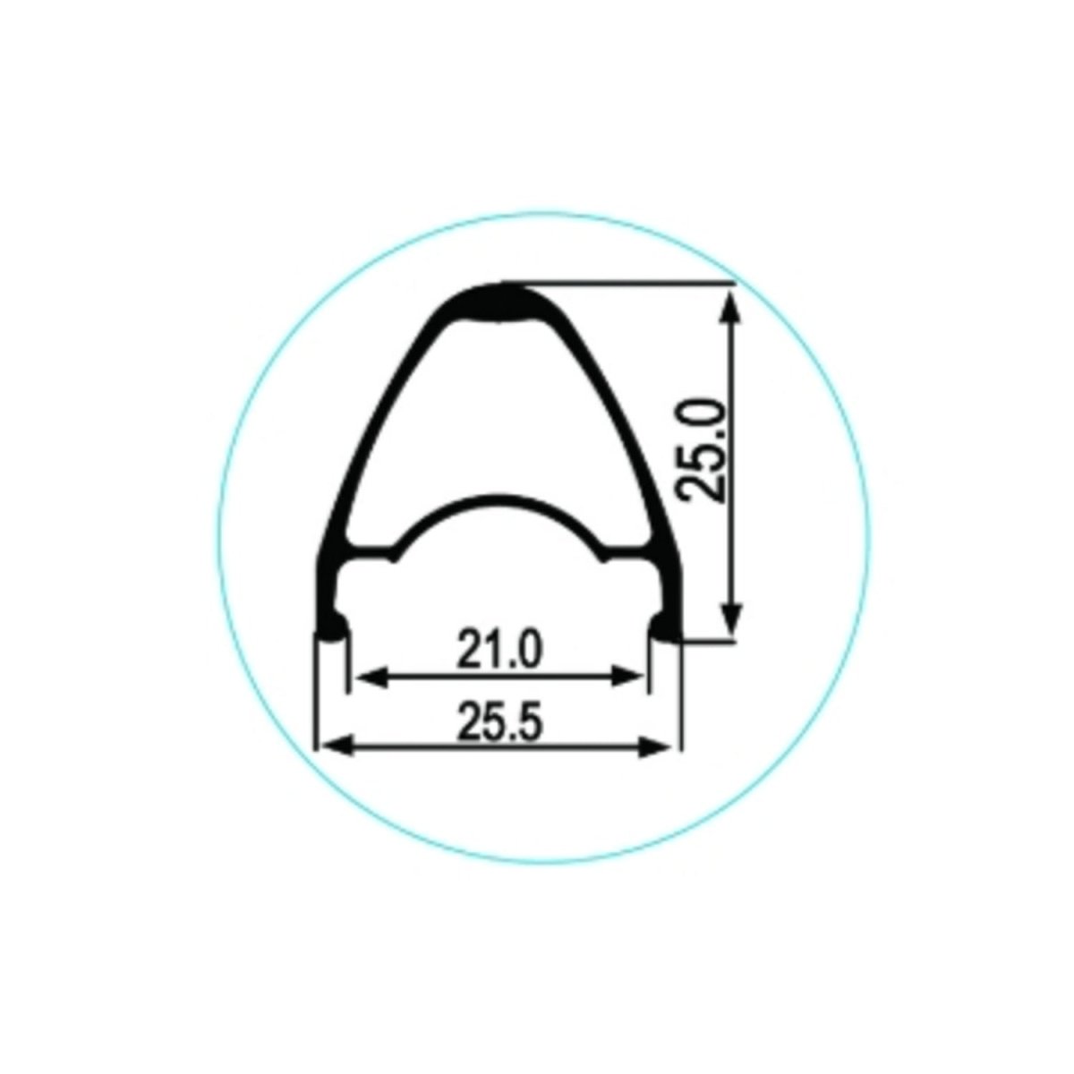 Llanta Weinmann XC2125D Ruta 700C 32H Presta Negro - FIERRIDE