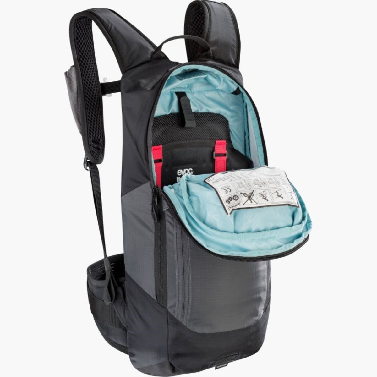 Mochila EVOC FR Lite Race 10L con Protección Dorsal Gris S - FIERRIDE