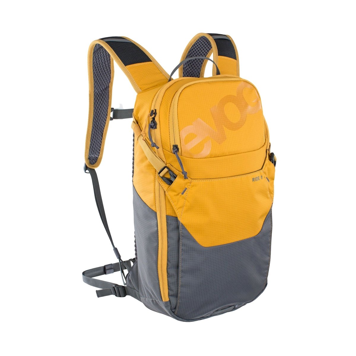 Mochila EVOC Ride 8 + Bolsa 2L Loam Carbon Gris - FIERRIDE