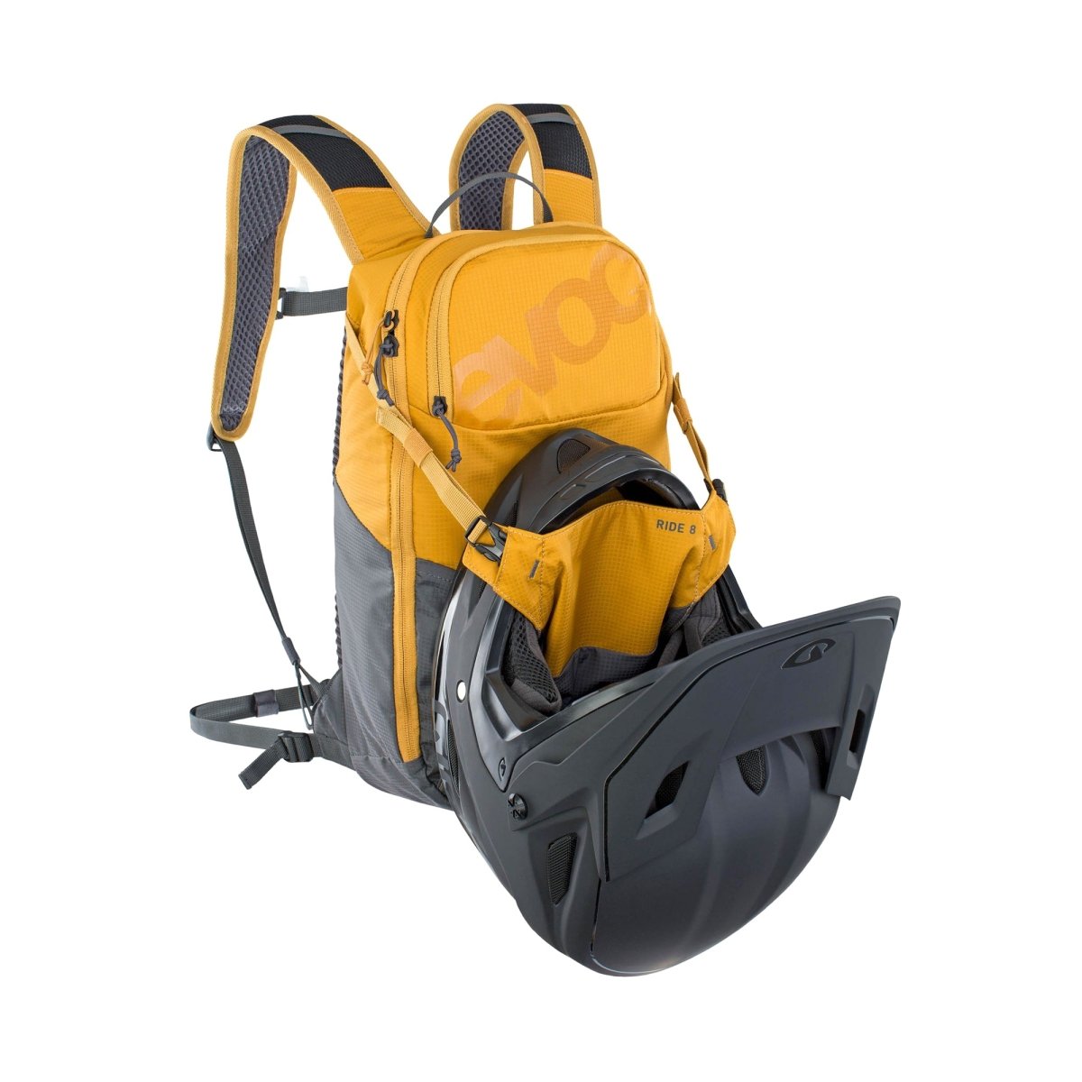 Mochila EVOC Ride 8 + Bolsa 2L Loam Carbon Gris - FIERRIDE