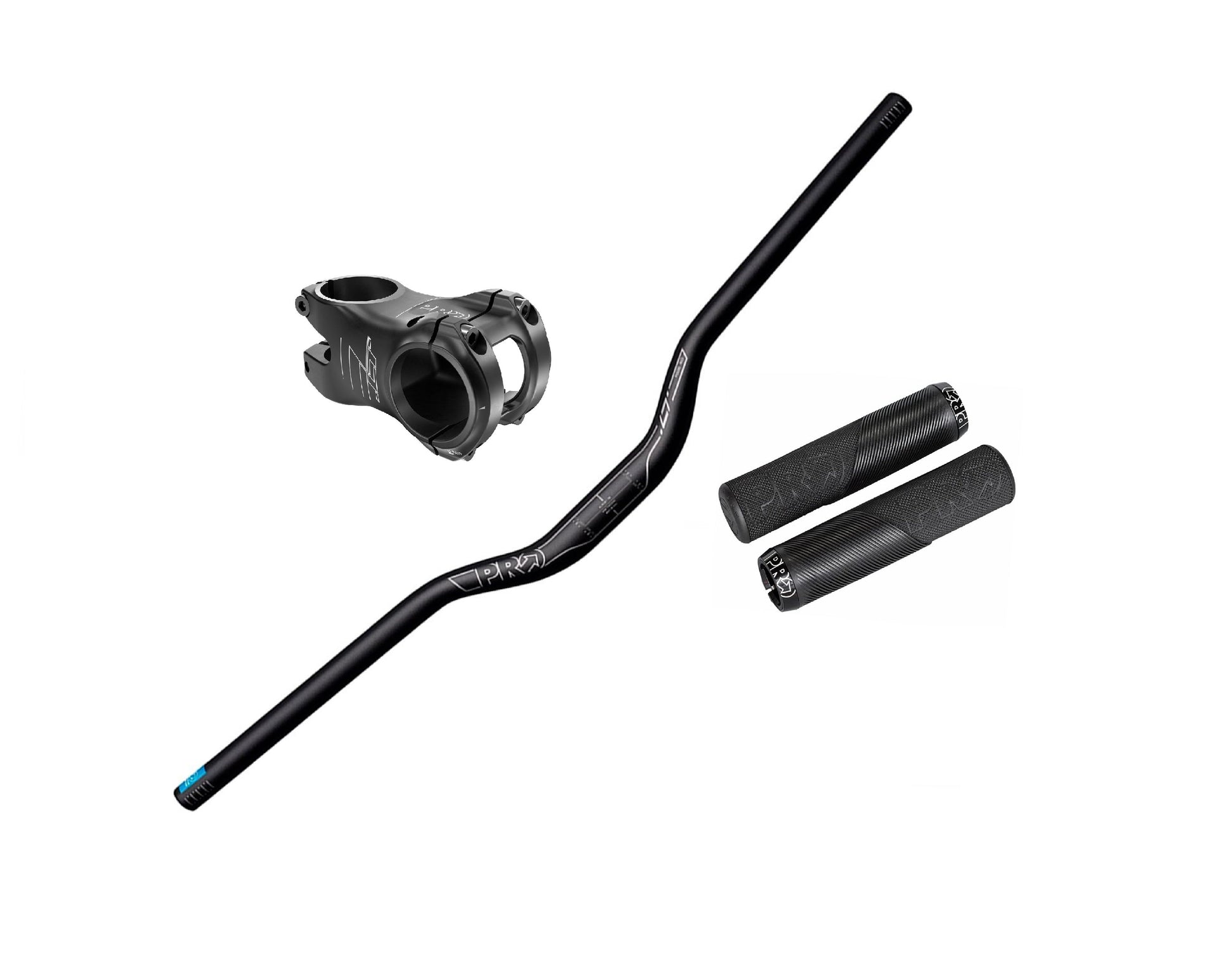 Pack Cockpit PRO High Rise 40mm 31.8 v2 (Manubrio + Potencia + Puño PRO Lock On) - FIERRIDE