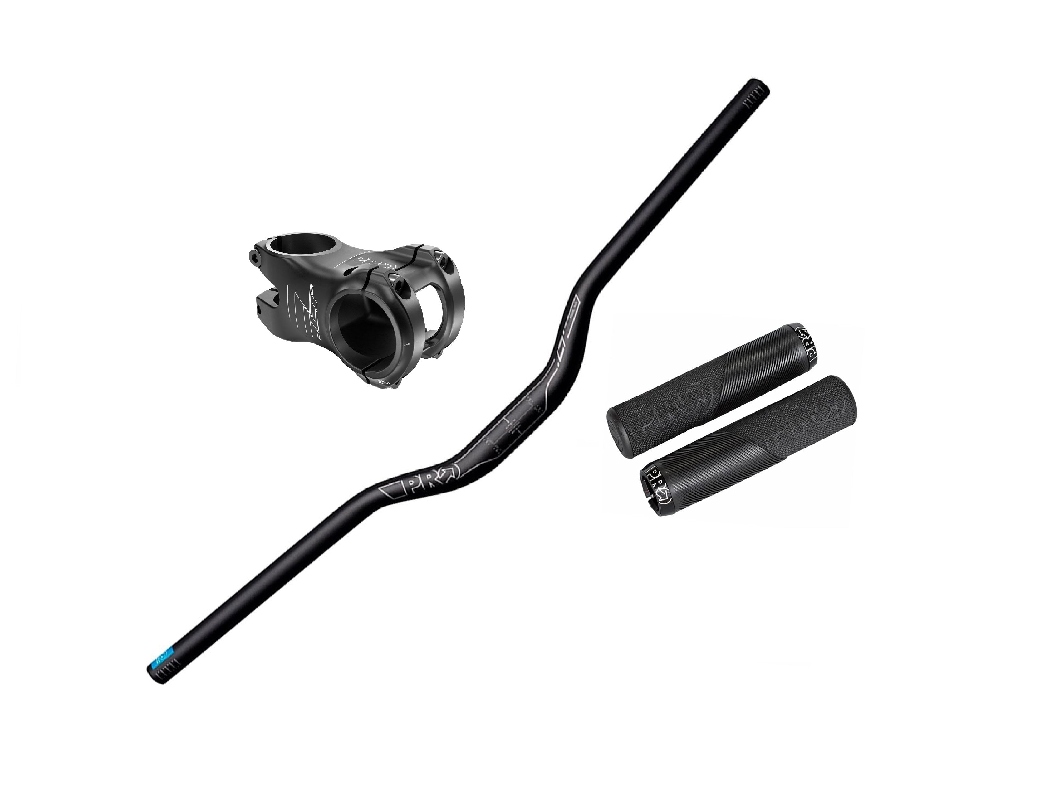 Pack Cockpit PRO High Rise 40mm 31.8 v2 (Manubrio + Potencia + Puño PRO Lock On) - FIERRIDE