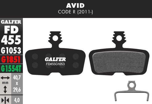 Pastillas de Freno Galfer para Avid Code R 2011 - FIERRIDE