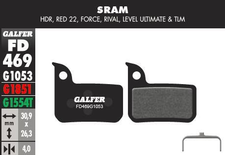 Pastillas de Freno Galfer para Avid TLM, Ultimate, Red22, Force, Rival - FIERRIDE