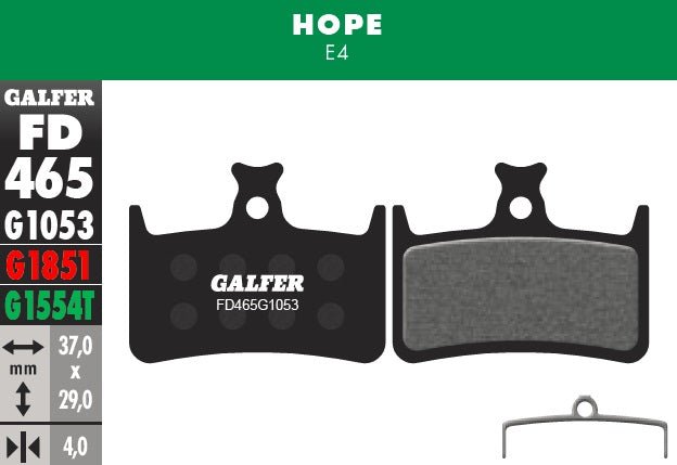 Pastillas de Freno Galfer para Hope E4 - FIERRIDE
