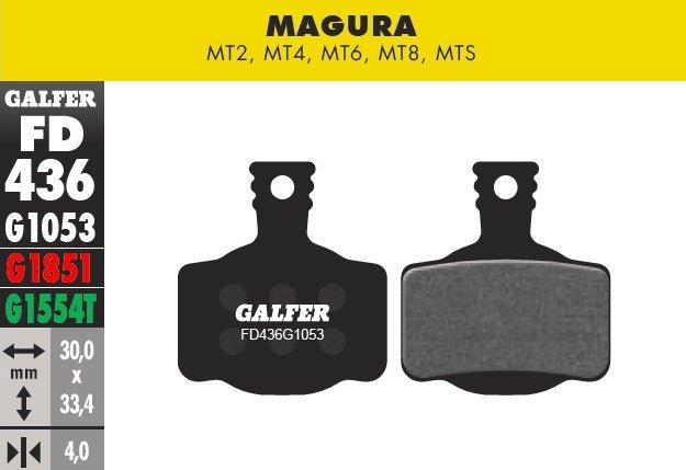 Pastillas de Freno Galfer para Magura MT2, MT4, MT6, MT8, MTS - FIERRIDE
